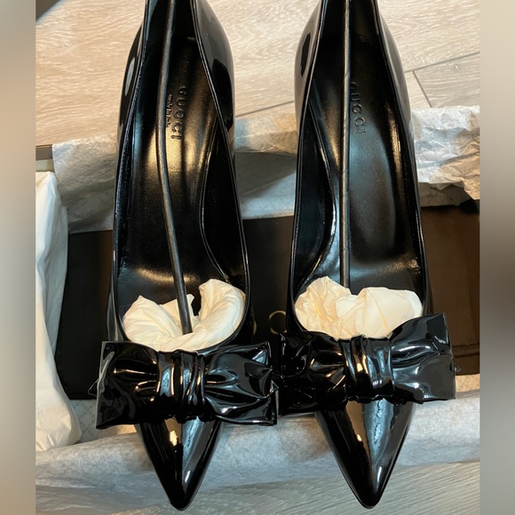 Gucci patent leather Clodine bow pumps - Picture 3 of 8